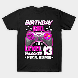 Birthday Girl 13 Years Old Video Game Teenager T-Shirt